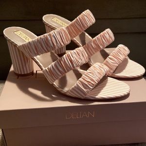 Dusty pink and white heels